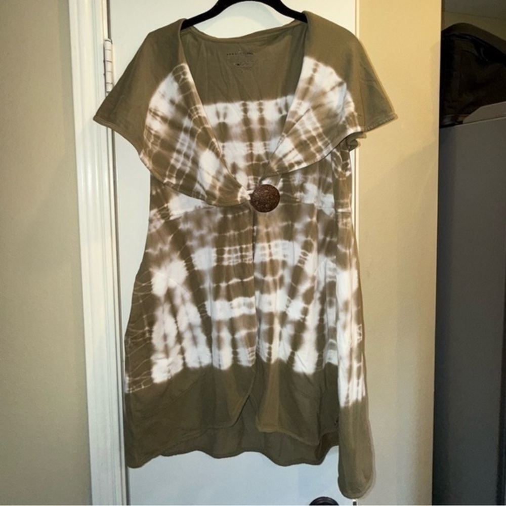 Neon Buddha Tiedye Sleeveless jacket/ Shackett Lagenlook